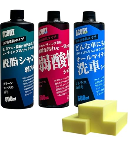 Amazon.co.jp: 【DETAIL ARTIST】3pH洗車セット「3種類のシャンプーで