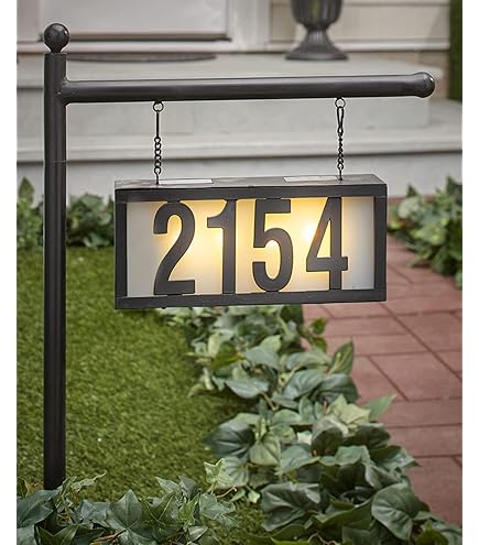 Solar-Powered Backlit Address Sign For Mailbox - Double-Sided Illuminated House Numbers, IP65 Waterproof - View #8