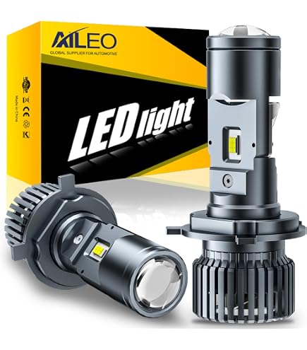 Amazon | AILEO H4 LED ミニプロジェクターレンズ 内蔵LEDバルブ 爆光