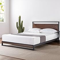 Amazon.co.jp: ZINUS メタル ウッド ベッドフレーム セミダブル