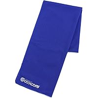 Coolcore(クールコア) 冷感メカニズム スポーツタオル ブルー 30cm×110cm