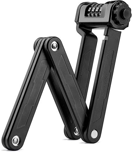 ONVIAN Foldable Bike Chain Lock With Combination - 2.6ft Secure Lock For Bicycles, E-Bikes & Scooters