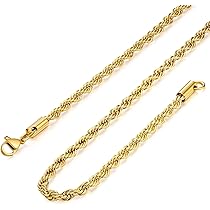 金メッキチェーン ネックレス45cm25ｇ 18金メッキ 高品質ステンレス製 ステンレスチェーン 全8種類 約