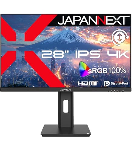 Amazon.co.jp: JAPANNEXT JN-IPS282UHDR-C65W 28-Inch Monitor, 4K UHD