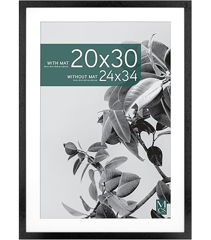 Americanflat 24x34 Poster Frame In Black - Use As 20x30 Picture Frame