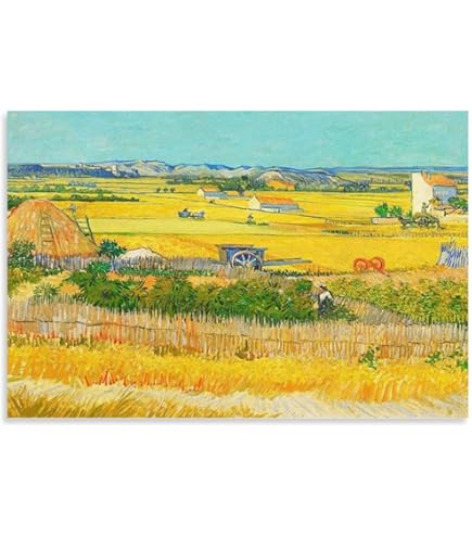 Amazon.co.jp: ゴッホの麦畑 絵画 油絵風景画 ポスター