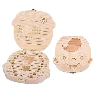 乳歯ケース 木製 乳歯入れ 日本語版 男の子/女の子 ベビートゥース 子供 歯 保管 収納 記念な乳歯 お出産祝い 誕生…