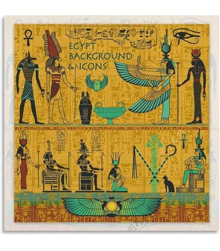 Amazon.co.jp: 古代エジプトパピルスHieroglyphics図アートプリント