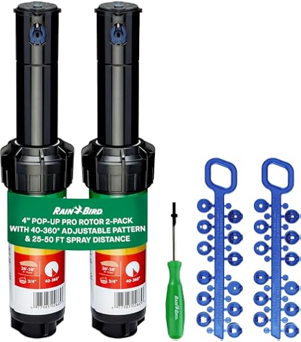 Rain Bird 5000 Series Rotor Nozzles – 10 Pack For 5000, 5004, 4252NZLPK, 0.5" Barb Inlet