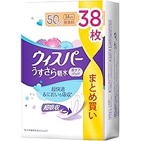 Amazon | [大容量]ウィスパーうすさら吸水 50cc 38枚 無香料