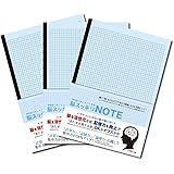 中村印刷所 水平開き（ナカプリバイン） 脳スッキリノート A4 5mm方眼 30枚 3冊セット