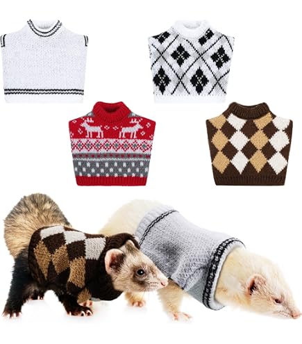 Fleece Bunny Rabbit Costume For Small Pets - Warm Winter Clothes For Guinea Pig, Chinchilla, Ferret, Hamster (XXXS)