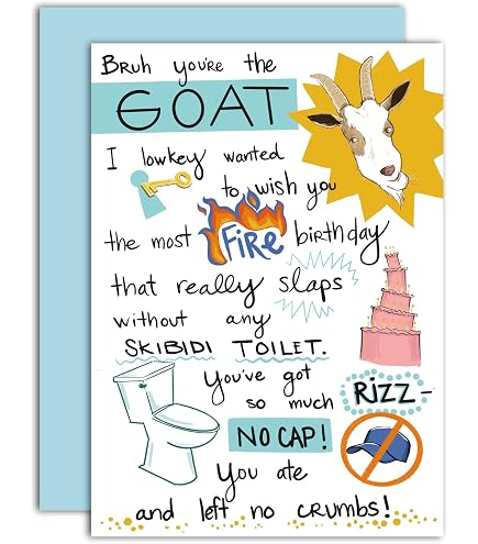 Lustige Geburtstagskarte „You Are The GOAT“ – Witzige Glückwunschkarte Für Männer Und Frauen (blanko Innen)