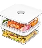 Amazon｜VAKUEN プレミアム真空保存容器 2個セット, バルブ式で簡単