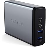 Satechi 108W Pro USB-C PD デスクトップ チャージャー 2 USB-C PD & 2 USB-Aポート PSE 急速充電 (MacBook Pro, MacBook Air 2018以降, iPad Pro, iPhone 1