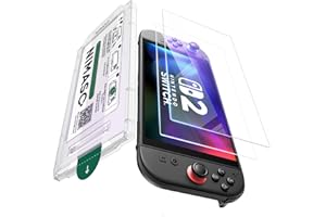NIMASO アンチグレア Nintendo Switch 2/スイッチ2用 保護フィルム サラサラ 反射防止 液晶 ガラスフィルム 強化ガラス 9Ｈ硬度 指紋防止 高感度タッチ 耐衝撃 簡単貼り付け ガイド枠付き2枚入り DGP25K1995