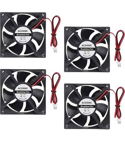 Amazon.co.jp: uxcell クリアコンピュータケースファン 1800RPM 80mm 4