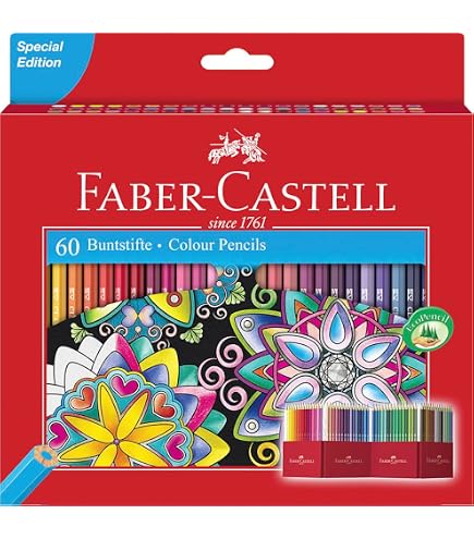 Faber Castell TFC-WCP/100C Watercolor Colored Pencils, Flat Can