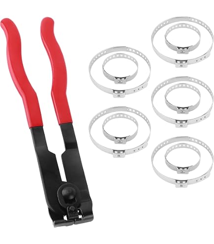 Hirificing CV Joint Boot Clamp Kit - 10 PCS Stainless Steel Clamps With Pliers, For Drive Shaft & Steering Gear