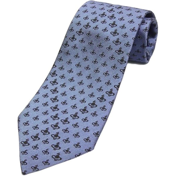 美品✨Vivienne Westwood ネクタイ　オーブ　ジャガード　ブルー Vivienne Westwood ヴィヴィアン ・ウエストウッド BRICK ORBS