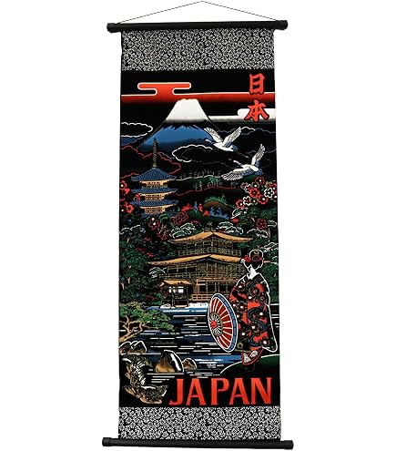 Amazon.co.jp: 松村雄山『瀧登鯉』日本画 掛け軸 魚 鯉の滝登り 滝上り