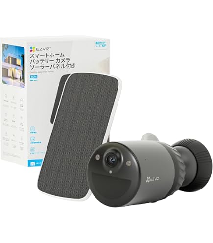 Amazon.co.jp: EZVIZ 防犯カメラ 屋外 ソーラー＆ワイヤレス 4K