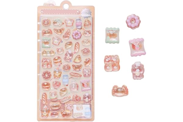 シール 可愛い 立体シール 3d立体ごほうびステッカー 女の子 キラキラ ステッカー 手帳用 diy用 水筒用 携帯電話飾り用 手芸用品 贈り物 (クマ)