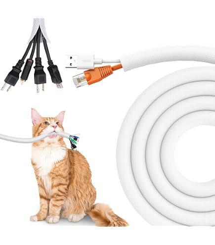 AIERSA 13FT Cord Protector Sleeve - Chew-Proof Cable Cover For Pets, Braided Wire Management - View #9