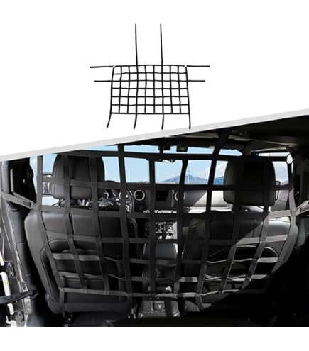 JeCar For Wrangler Rear Seat Divider Pet Net Dog Barrier Trunk - Want - View #3