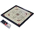 THORINSTRUMENTS (WITH DEVICE) CAROM BOARD GAME COIN IS A GREAT VALUE CAROM BOARD SET SIZE 26" STRIKER ROSEWOOD BOARD