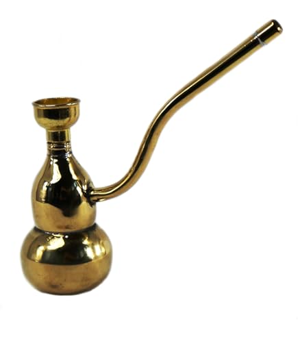 インド　真鍮水パイプ基部 Amazon.co.jp: アンティック ボング「水パイプ」真鍮 水ギセル 普通の
