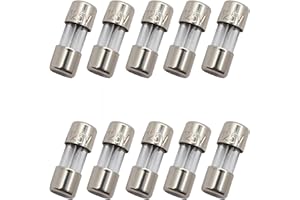 SIXQJZML 10 Pack F3AL Fast-Blow Mini Fuse 3A 3amp 125V Glass Fuses 0.14 x 0.39 inch / 3.6 x 10 mm (125Volt) (F3A)