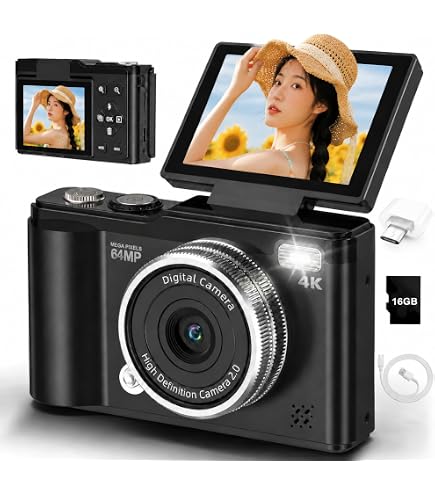 Amazon | デジカメ 5K 7500万画素 デジタルカメラ 18倍デジタルズーム