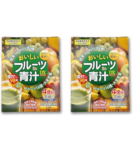 Amazon.co.jp: おいしいフルーツin青汁デラックス 酵素82種フルーツ16