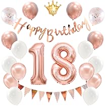 Amazon | 18歳 誕生日 飾り付け バルーンセット ハッピーバースデー