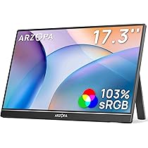 Amazon.co.jp: ARZOPA 17.3インチ ポータブルゲーミングモニター IPS