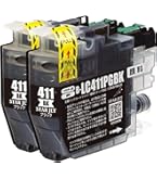 Amazon.co.jp: brother ブラザー LC411BK (ブラック)【2本】 最新 互換