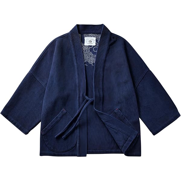 Amazon | 刺し子 ジャケット インディゴ カバーオール デニム デッキ