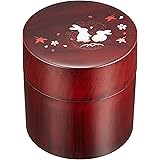 中谷兄弟商会 山中漆器 茶筒 木目 福うさぎ 35-4517