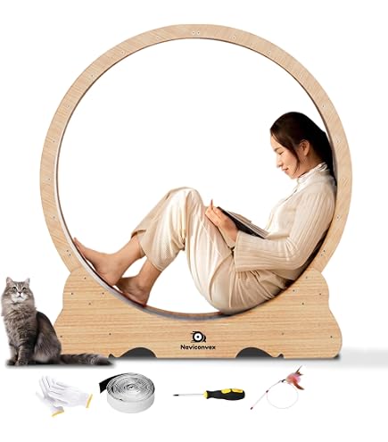 Amazon.co.jp: 猫グッズ静音&安全設計キャットホイール 大型猫回し車