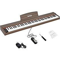 Amazon | IKTMI 電子ピアノ 88鍵盤 ペダル付き 木製 電子 ピアノ 88鍵