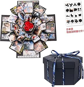 Amazon Co Jp N Sfamily サプライズボックス プレゼントボックス ハンドメイド 手作り クリエイティブ 爆発ボックス 贈り物 ギフトボックス Diy プレゼント フォトアルバム スクラップブック 写真 ラブメモリフォトアルバム 誕生日 記念日 日本語説明書付き