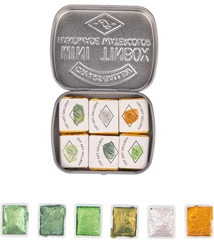 Amazon | Csy ハンドメイド メタリック水彩絵の具セット キラキラ 無地