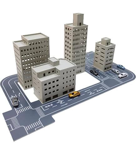 Amazon | シミュレーション完成品建築模型置物、ミニチュアシーン1:300