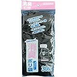 大日産業 消臭機能付き ポリ袋 黒 横30cm(マチ6cm)×縦40cm厚さ0.02mm おむつ 生ゴミ 車酔い トイレコーナー用 ゴミ袋 30枚入