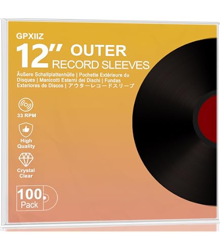 Amazon.co.jp: Invest In Vinyl 100 クリアプラスチック保護LPアウター