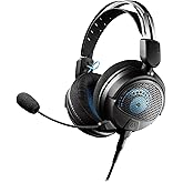 Audio-Technica ATH-GDL3 BK ATH-GDL3 Gaming Headset/Open/PC/PS4/PS5/Switch/Xbox One/Detachable Microphone/3.5mm Stereo 4-Pole 