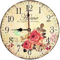 Amazon.co.jp: 掛け時計 薔薇 花柄 アンティーク おしゃれ
