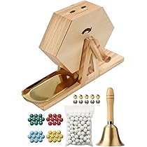 Amazon.co.jp: Sulanx【300球ベル付】木製 ガラポン抽選器 ガラガラ