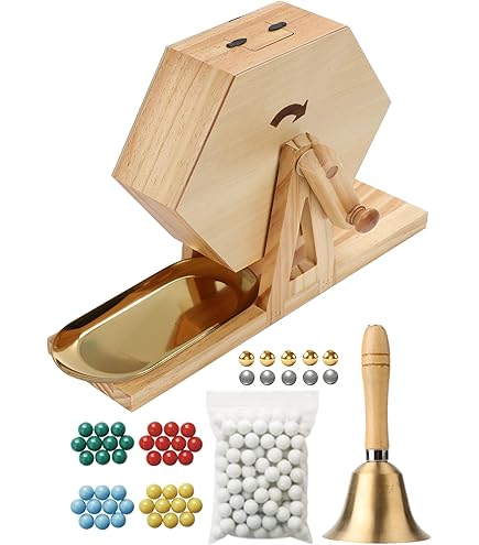 Amazon.co.jp: 1000球用 高級 木製ガラポン抽選器 SHINKO製 国産 [金色